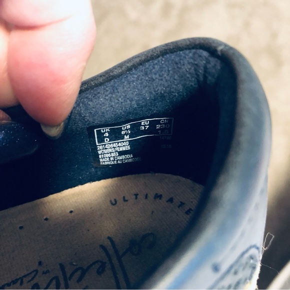 Clarks Women's Danelly Adira - Size 6.5 M - Black Espadrille Ballet Flat Slip on - Picture 8 of 12